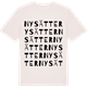 Vintage White t-shirt med Nysätter ordlek t-shirt