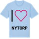 Blue Soul t-shirt med Jag älskar Nytorp t-shirt stort tryck
