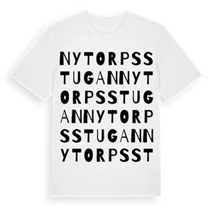 Nytorpsstugan ordlek t-shirt – ekologisk bomull t-shirt från Pinshirt