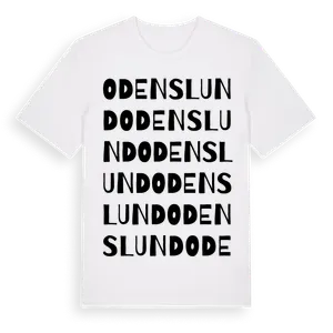 Odenslund ordlek t-shirt – ekologisk bomull t-shirt från Pinshirt