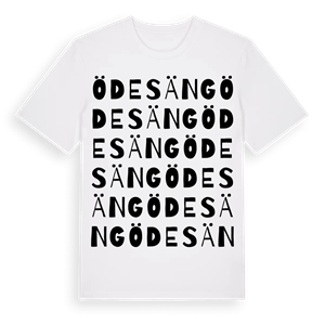 Ödesäng ordlek t-shirt – ekologisk bomull t-shirt från Pinshirt