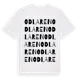 White t-shirt med Odlaren ordlek t-shirt