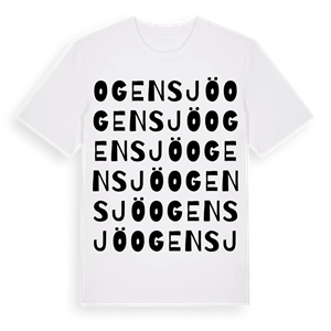 Ogensjö ordlek t-shirt – ekologisk bomull t-shirt från Pinshirt