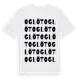 White t-shirt med Oglöt ordlek t-shirt
