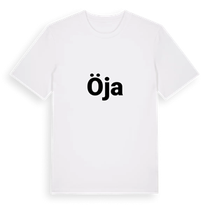 Öja fetstil t-shirt – ekologisk bomull t-shirt från Pinshirt