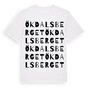 Ökdalsberget ordlek t-shirt – ekologisk bomull t-shirt från Pinshirt