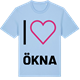 Blue Soul t-shirt med Jag älskar Ökna t-shirt stort tryck