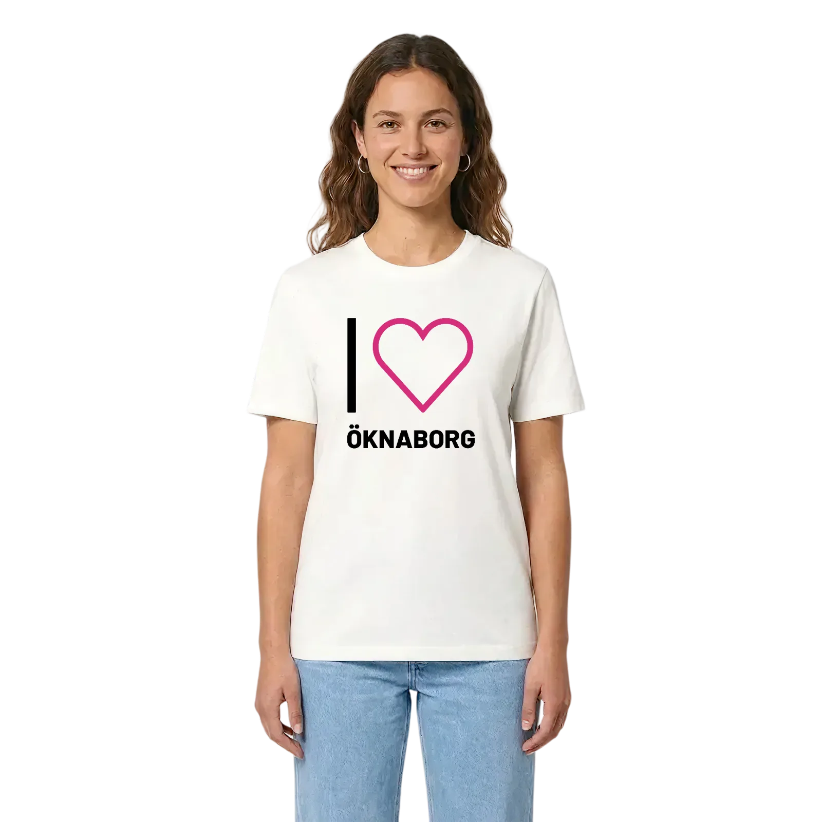 Jag älskar Öknaborg t-shirt stort tryck – White, i miljö