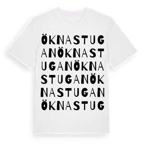 Öknastugan ordlek t-shirt – ekologisk bomull t-shirt från Pinshirt