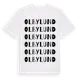 White t-shirt med Olbylund ordlek t-shirt