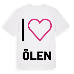 Jag älskar Ölen t-shirt stort tryck – ekologisk bomull t-shirt från Pinshirt