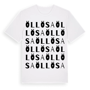 Öllösa ordlek t-shirt – ekologisk bomull t-shirt från Pinshirt