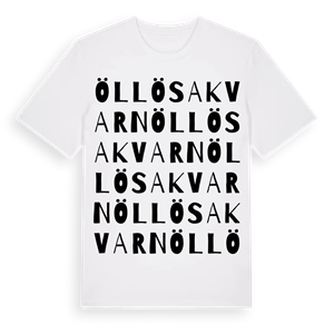 Öllösa kvarn ordlek t-shirt – ekologisk bomull t-shirt från Pinshirt
