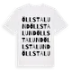 White t-shirt med Öllstalund ordlek t-shirt