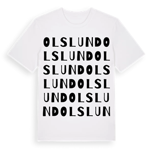 Olslund ordlek t-shirt – ekologisk bomull t-shirt från Pinshirt