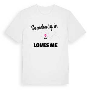 Någon i Ön älskar mig t-shirt – ekologisk bomull t-shirt från Pinshirt