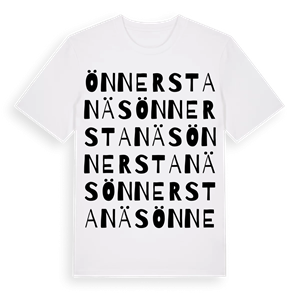 Önnerstanäs ordlek t-shirt – ekologisk bomull t-shirt från Pinshirt