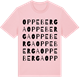 Pink Cotton t-shirt med Oppeberga ordlek t-shirt