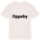 Vintage White t-shirt med Oppeby fetstil t-shirt