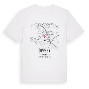 Oppeby karta t-shirt – ekologisk bomull t-shirt från Pinshirt