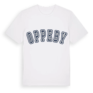 Oppeby college t-shirt – ekologisk bomull t-shirt från Pinshirt