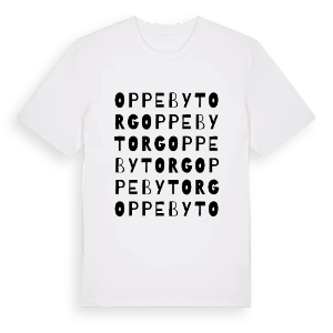 Oppeby Torg ordlek t-shirt – ekologisk bomull t-shirt från Pinshirt