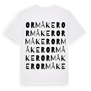 Ormåker ordlek t-shirt – ekologisk bomull t-shirt från Pinshirt