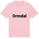 Pink Cotton t-shirt med Ormdal fetstil t-shirt