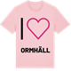 Pink Cotton t-shirt med Jag älskar Ormhäll t-shirt stort tryck