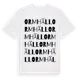 White t-shirt med Ormhäll ordlek t-shirt