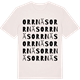 Vintage White t-shirt med Orrnäs ordlek t-shirt