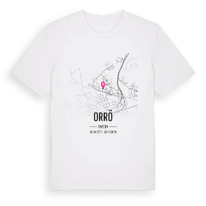 Orrö karta t-shirt – ekologisk bomull t-shirt från Pinshirt