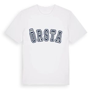 Örsta college t-shirt – ekologisk bomull t-shirt från Pinshirt
