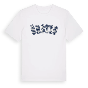 Örstig college t-shirt – ekologisk bomull t-shirt från Pinshirt