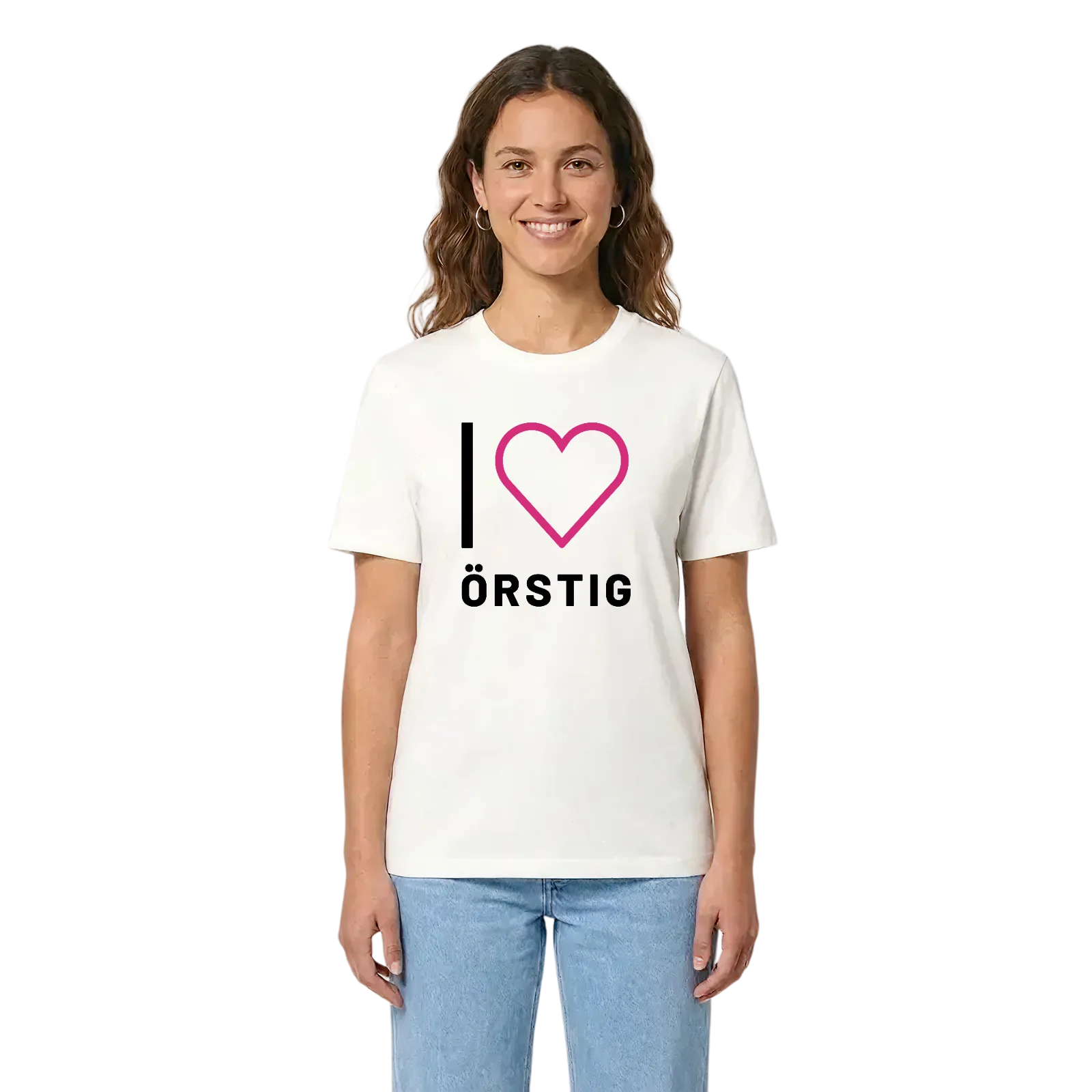 Jag älskar Örstig t-shirt stort tryck – White, i miljö