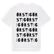 White t-shirt med Örstig ordlek t-shirt