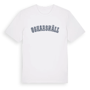Oskarshäll college t-shirt – ekologisk bomull t-shirt från Pinshirt