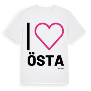 Jag älskar Östa t-shirt stort tryck – ekologisk bomull t-shirt från Pinshirt
