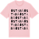 Pink Cotton t-shirt med Östanå ordlek t-shirt