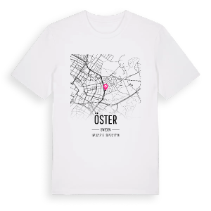 Öster karta t-shirt – ekologisk bomull t-shirt från Pinshirt