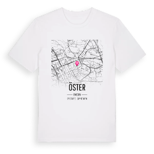 Öster karta t-shirt – ekologisk bomull t-shirt från Pinshirt