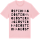 Pink Cotton t-shirt med Österhage ordlek t-shirt