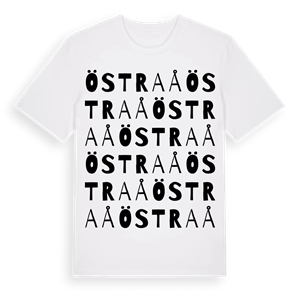 Östra Å ordlek t-shirt – ekologisk bomull t-shirt från Pinshirt