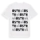 White t-shirt med Östra Å ordlek t-shirt