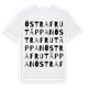 White t-shirt med Östra Frutäppan ordlek t-shirt