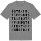 Mid Heather Gray t-shirt med Östra Frutäppan ordlek t-shirt