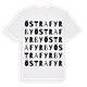 White t-shirt med Östra Fyrby ordlek t-shirt