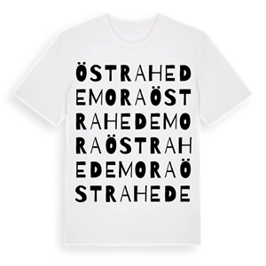 Östra Hedemora ordlek t-shirt – ekologisk bomull t-shirt från Pinshirt