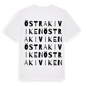 Östra Kiviken ordlek t-shirt – ekologisk bomull t-shirt från Pinshirt