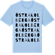 Blue Soul t-shirt med Östra Kolberga ordlek t-shirt